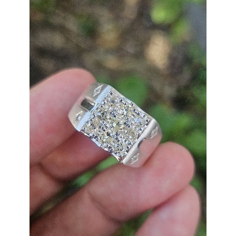 cincin pria full berlian banjar asli cincin stempel cincin cowok cincin laki full berlian cincin mat