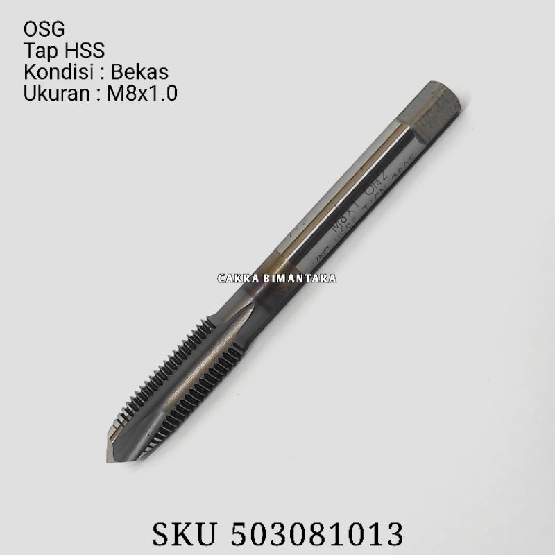 Tap M8x1 bekas pembuat mur M8x1.0 baut ulir drat halus M8 x 1