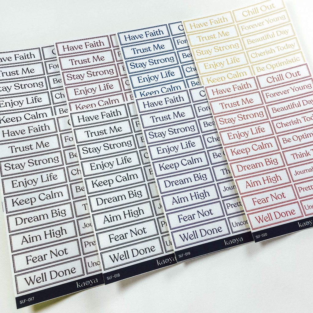 

Sticker Lettering Frame: Short Quotes stiker bingkai tulisan Journal Jurnal Scrapbook DIY Bujo by KaoyaShop