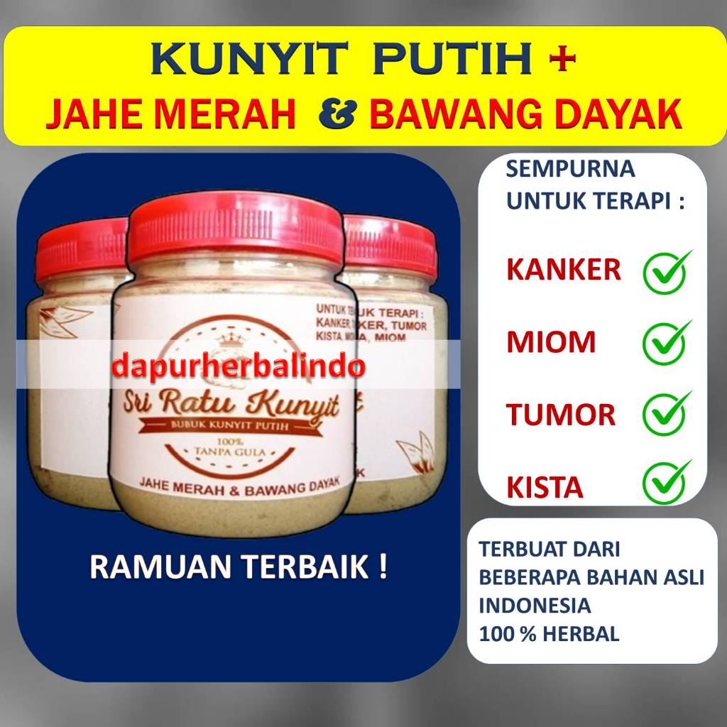 

KUNYIT PUTIH + JAHE MERAH DAN BAWANG DAYAK