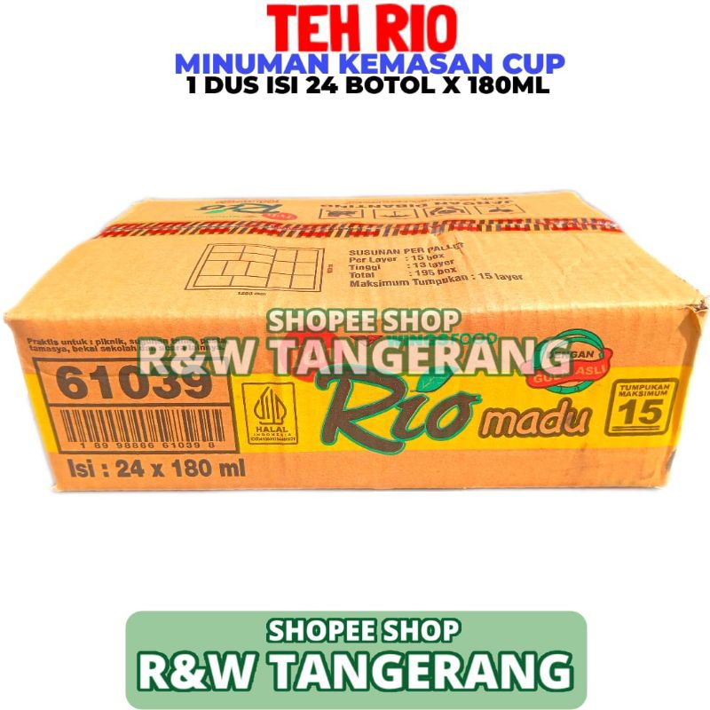 

Teh Rio Rasa Madu 1 Dus Isi 24 Cup 180ml