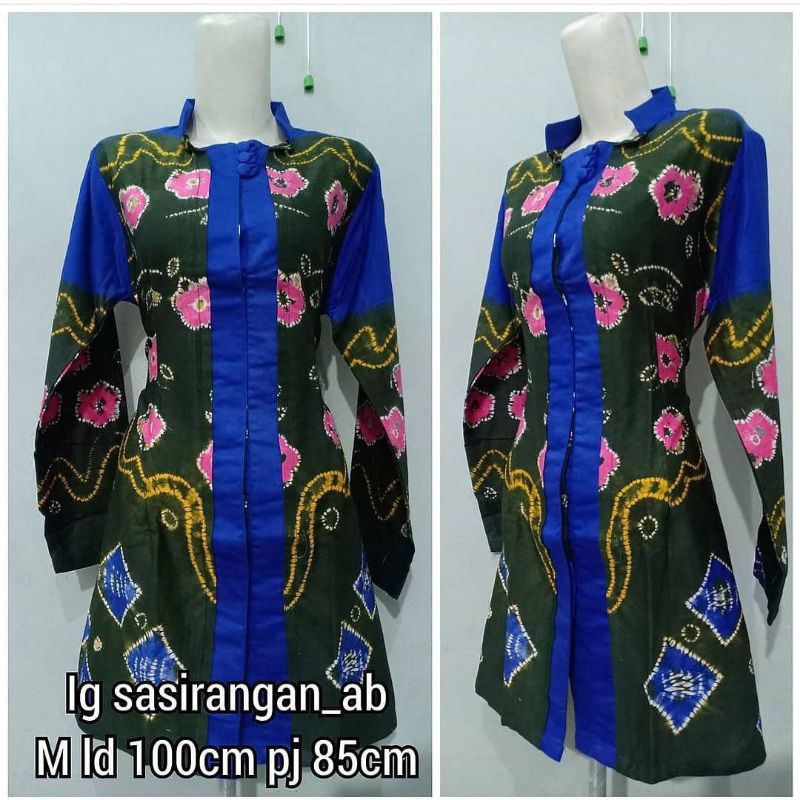 sasirangan wanita tunik sasirangan katun satin sasirangan STOK M ld 100 cm