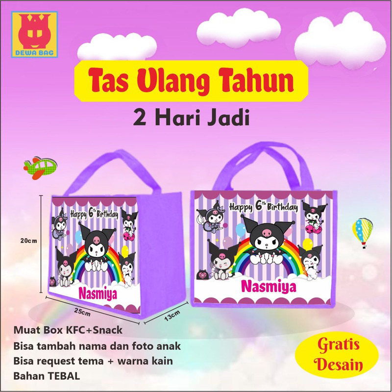 

TAS ULTAH CUSTOM LANGSUNG PROSES DI JAM KERJA