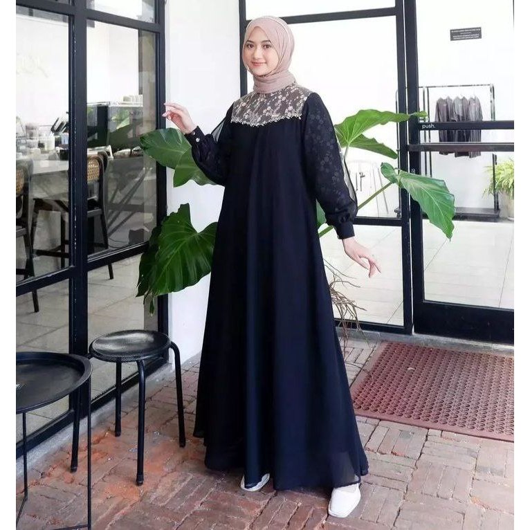Novita Dress/Baju Muslim Wanita Terbaru 2024 Kekinian/Dress Kondangan/Fashion Muslim Wanita Kekinian
