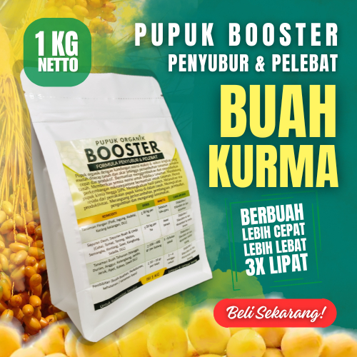 1 Kg Pupuk Padat Booster Pemacu Tumbuh Pohon Kurma Penyubur Pupuk Pelebat Buah Kurma Berbuah Lebat