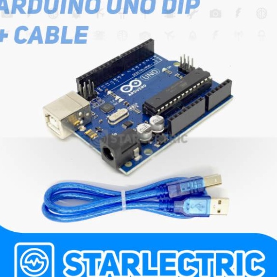 Uno R3 with Cable  Arduino Uno Complatible ATmega328p dengan kabel