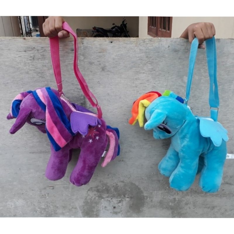 Tas Boneka My Little Pony anak - ransel 3D kuda poni selempang