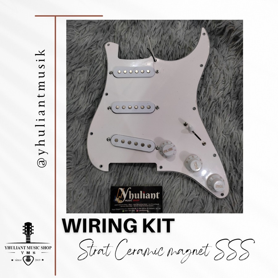 wiring kit spickup sss stratocaster white