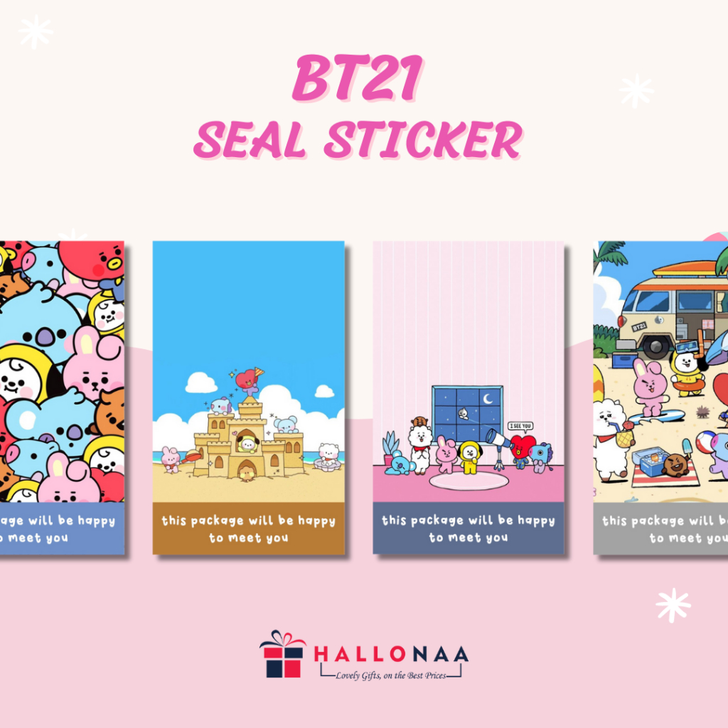 

[10 PCS] BT21 seal sticker Aesthetic | Stiker online shop | Sticker Packaging | Sticker cute