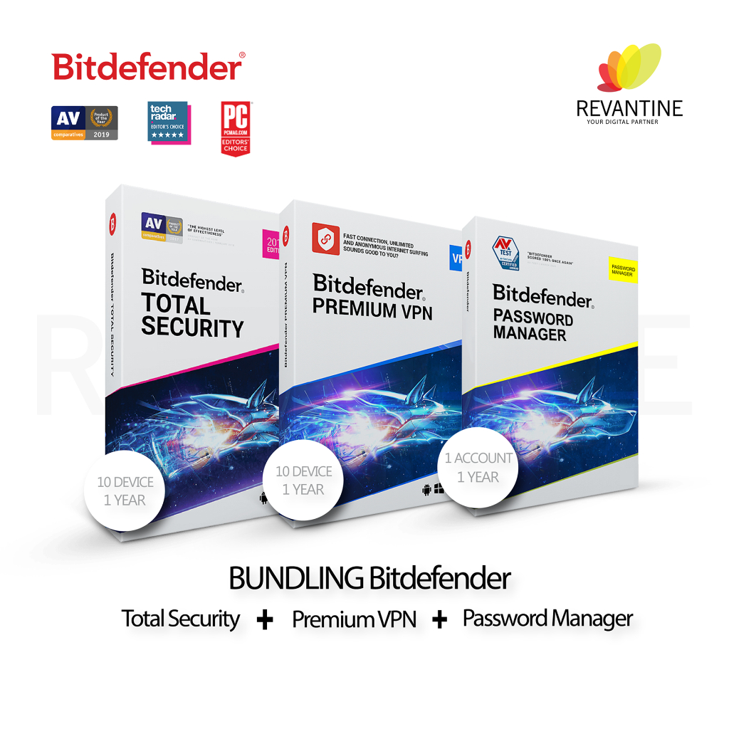 Bundling Bitdefender Total Security + Premium VPN + Password Manager