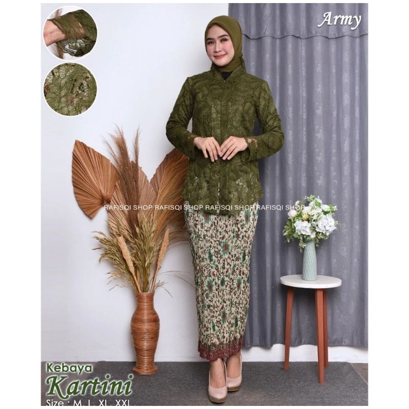 set kebaya kartini pendek brukat//kebaya couple//kebaya//kebaya remaja//kebaya wisuda//kebaya lamara