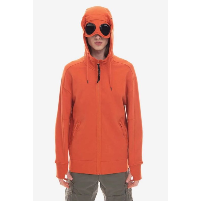 cp c.p company diagonal raised fleece goggle hoodie original not softshell