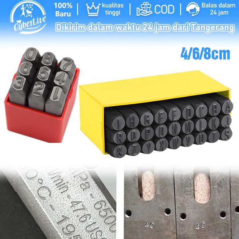 

Number Letter Punch Set 36pcs Angka Dan Huruf Ketok Besi Numbers Alphabets Printing Tool Ukuran 4mm 6mm 8mm Steel Stamp ART T3T5