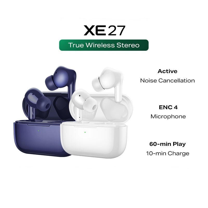 Infinix XE27 TWS Earbuds True Wireless Bluetooth 5.0 ANC 25dB IPX4 - Deep Ocean Blue