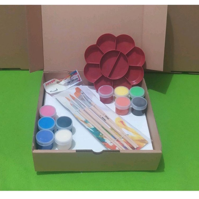 

Paket Lengkap Melukis Canvas 1 warnaBox ART X1S7