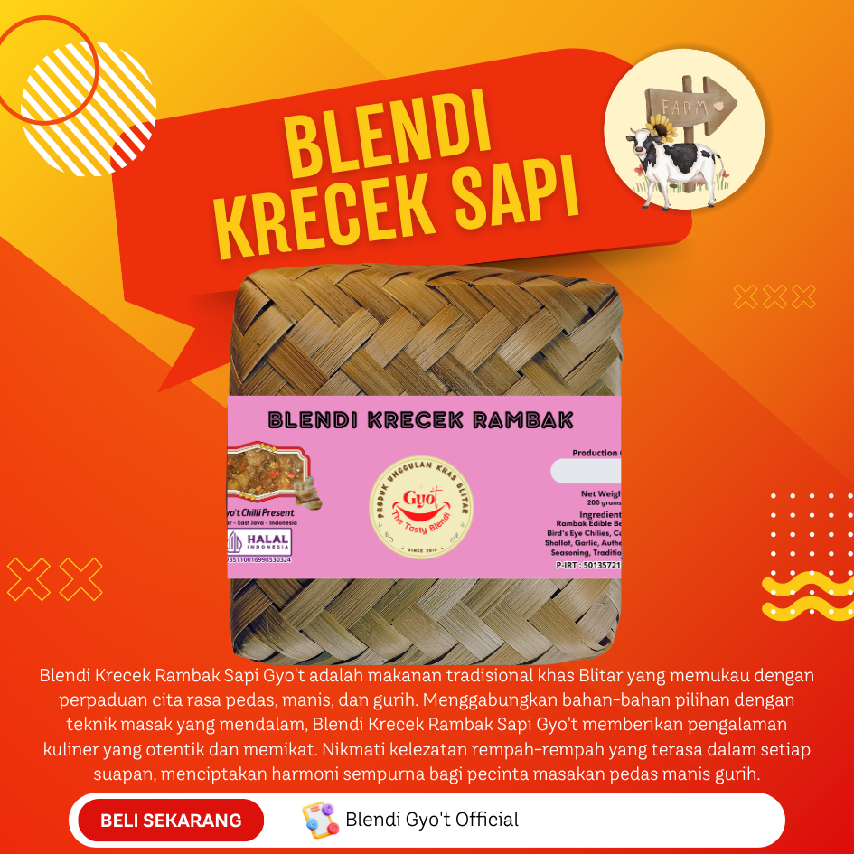 

BLENDI KRECEK RAMBAK GYO'T Kemasan Besek