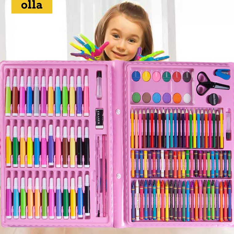 

Barangunik221 Art Set Isi 15 Pcs Pensil Warna Set Anak Crayon Full Set Alat Lukis Crayon Set 15Pcs ART E6S3