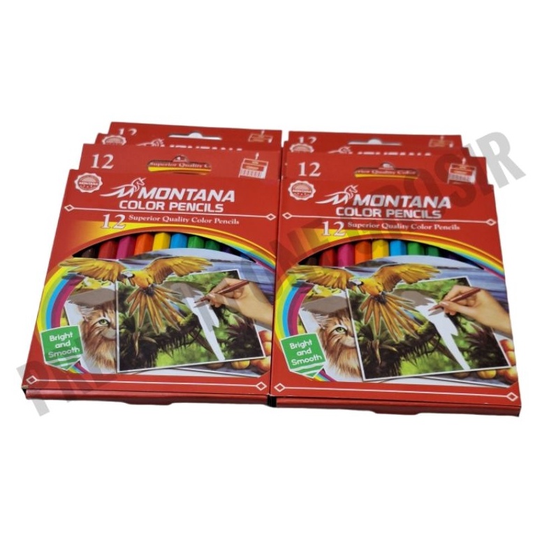 

1 Gross Color Pencils MONTANA Pendek TH3512 Isi 12 SetPensil KayuPensil Gambar warna ART C9Y9