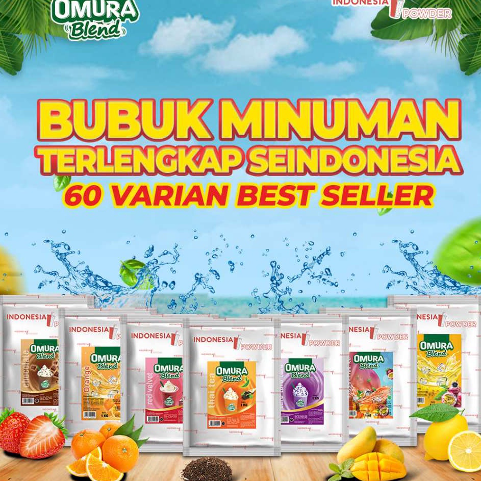 

SALE SERIES OMURA Blend Bubuk Minuman Premium Instant Aneka Rasa Mix Gula Omura Powder 1 KG