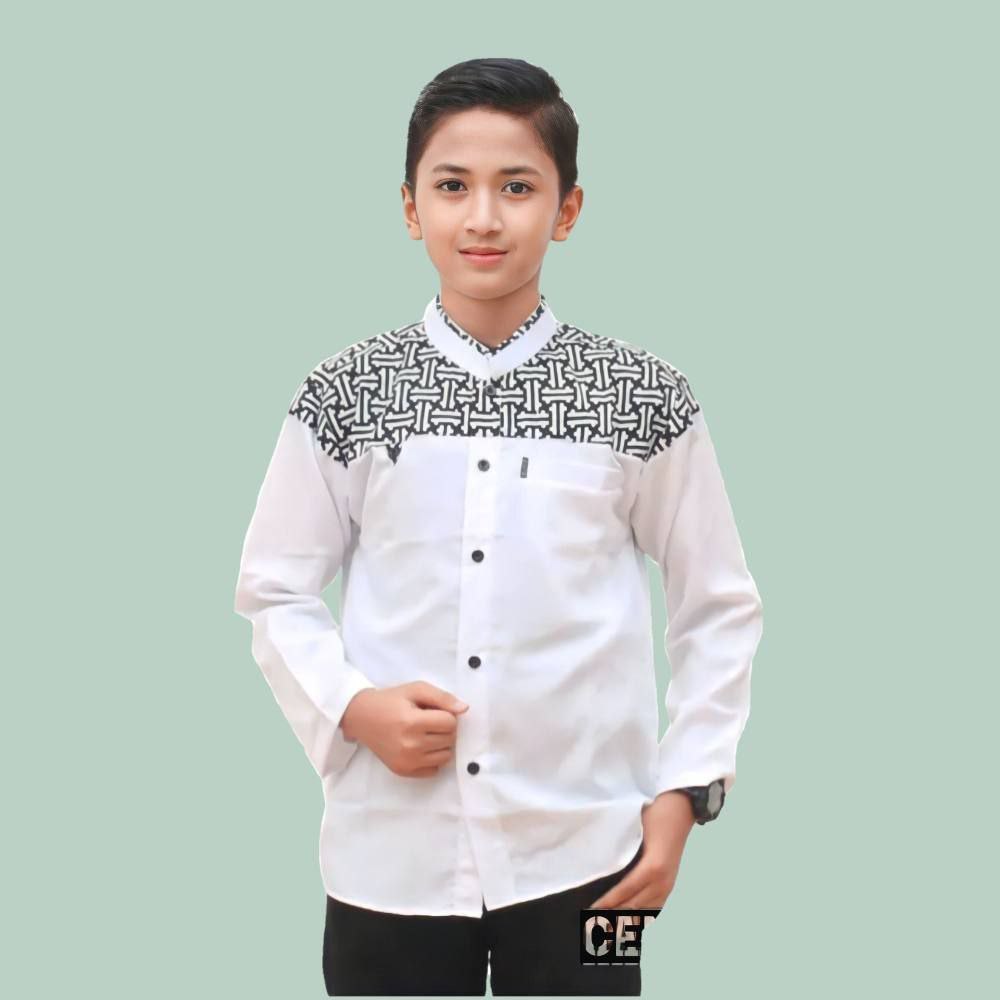 BAJU KOKO ANAK REMAJA TANGGUNG SD SMP KOKO ANAK LAKI LAKI UMUR 13 TAHUN BUSANA MUSLIM TERBARU KEMEJA