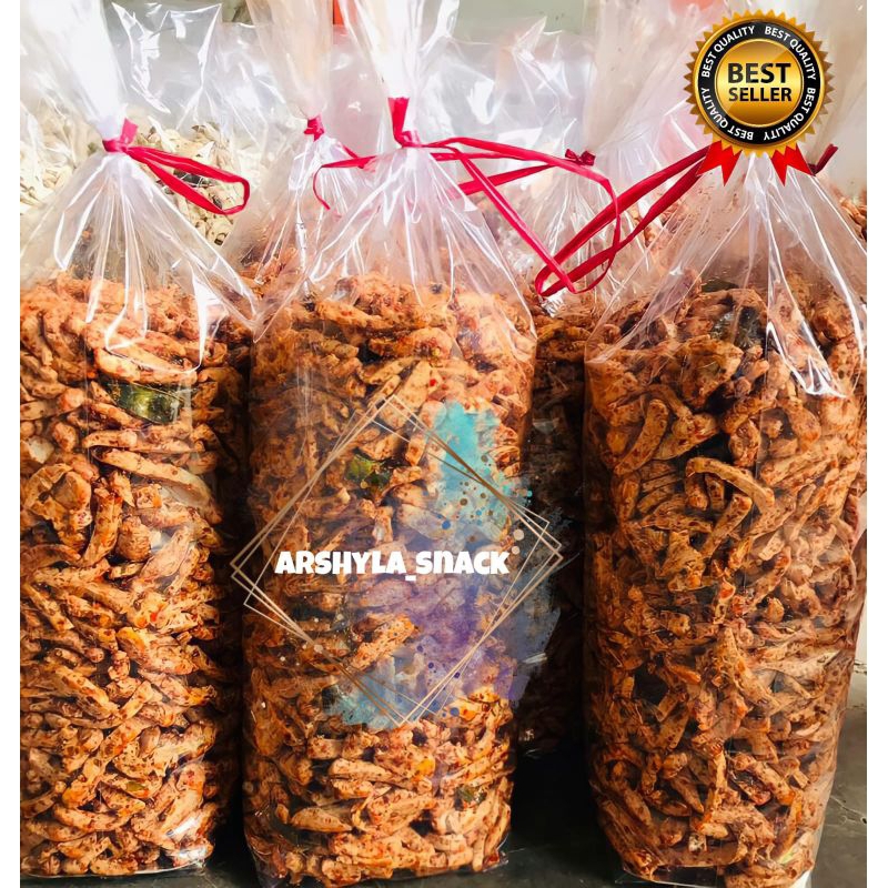 

Basreng pedas daun jeruk/Basreng stik pedas bumbu cikruh daun jeruk