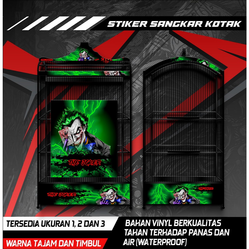 

Stiker Decal Sangkar Burung Kotak, Kosan, Koper, Kenari, Cendet, Cucak Ijo, Desain Joker, Anti Air