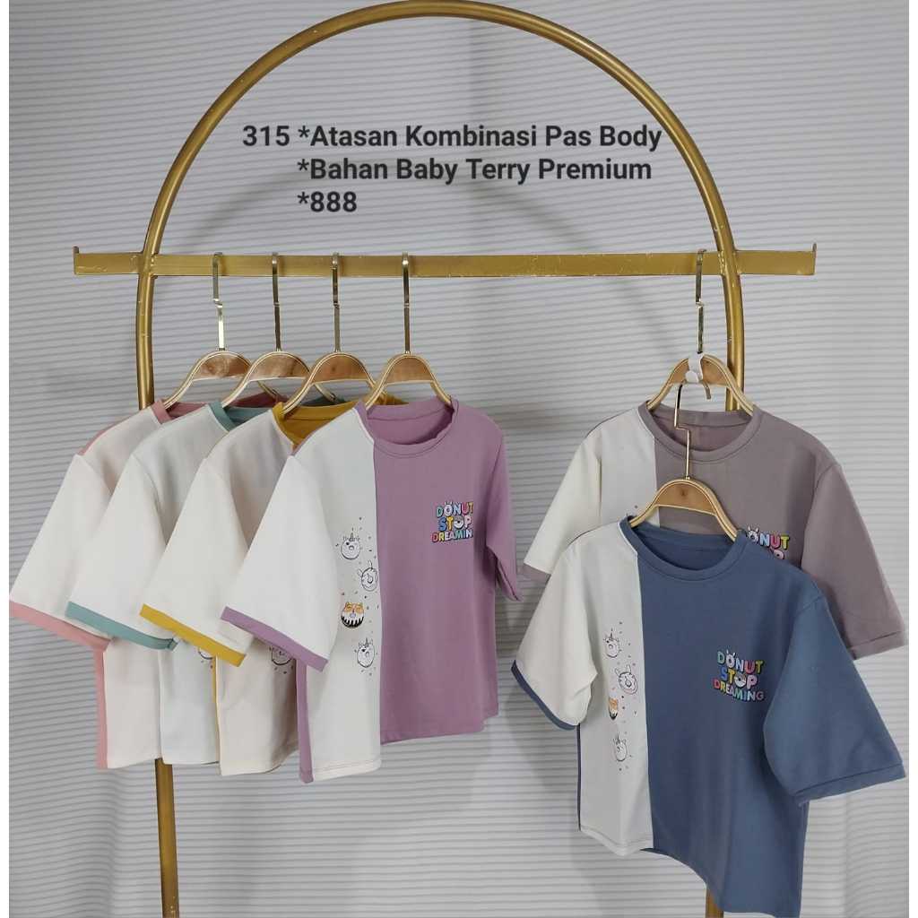 ORENZ- KAOS ANAK CEWEK CROP LENGAN PENDEK ALL SIZE