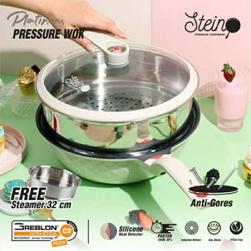 Stein Wok Presto Pan Pressure Cooker 32 Cm