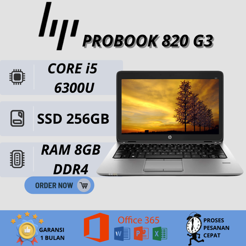PROMO HP ProBook 820 G3 Intel Core i5 Gen 6/Laptop Bekas
