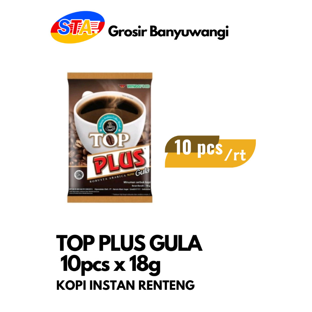 

[BWI] TOP PLUS GULA 10PCS X 18G | KOPI RENTENG