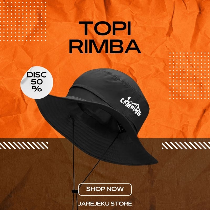 Topi rimba/topi pendaki/bucket hat/topi explore/topi anak pendaki gunung/perlengkapan mendaki gunung