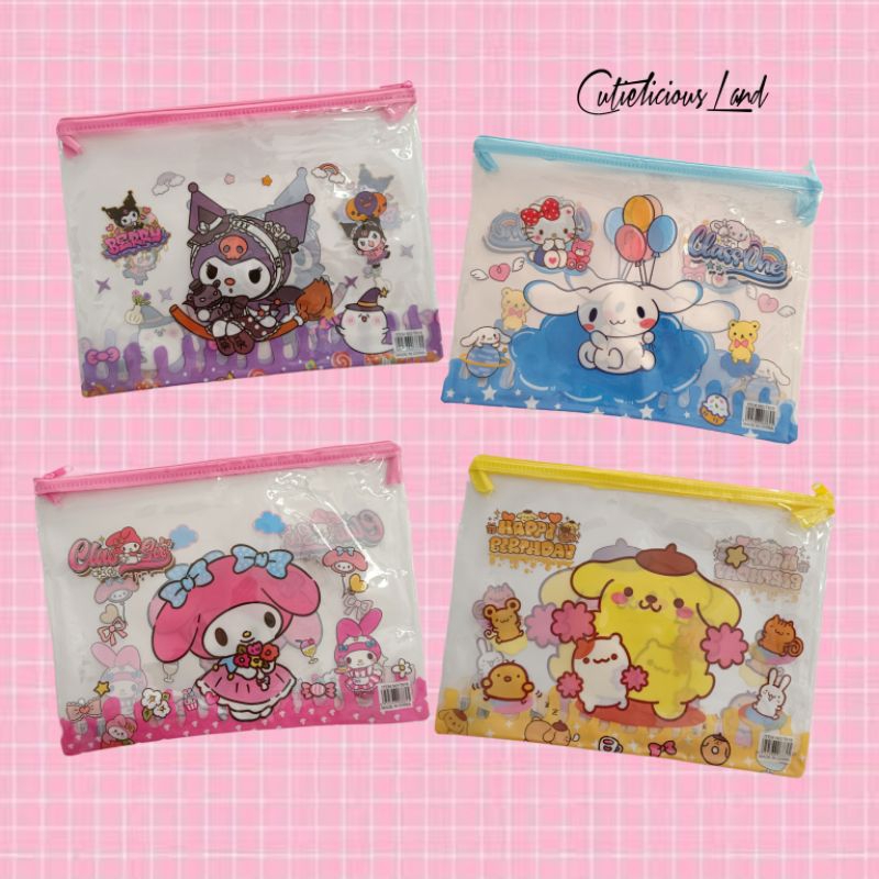 

CutieliciousLand | ZIPPER POUCH - Zipper Pouch Sanrio / Zipper Pouch Kuromi / Zipper Pouch Cinnamoroll / Zipper Pouch Melody / Zipper Pouch Pompom Purin / Document Bag Sanrio (28 x 21cm) / Map Zipper Sanrio / Pouch Pocket File Sanrio