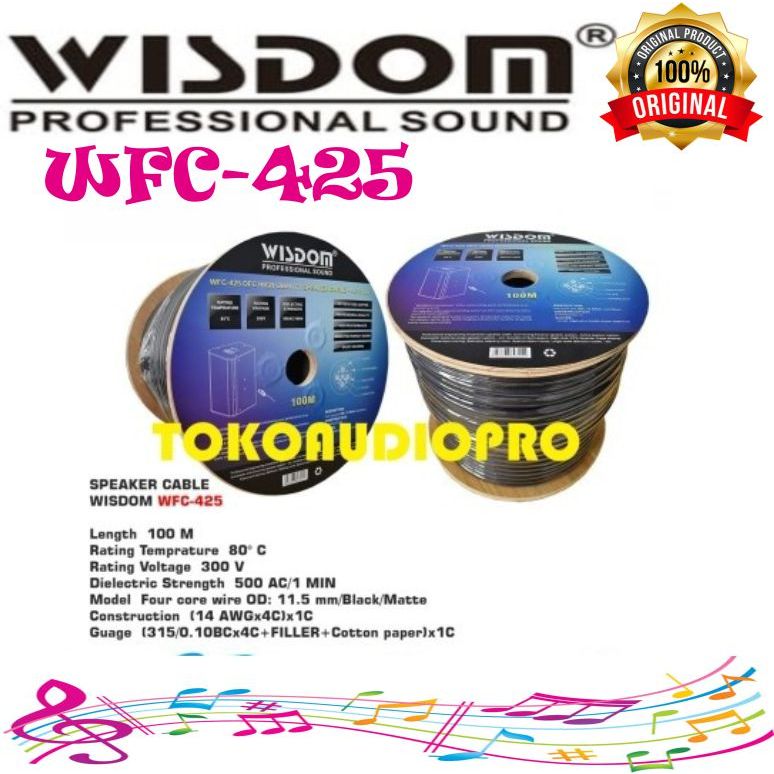Kabel Speaker Wisdom WFC425 4x2,5 Kabel Speaker Original Isi 4