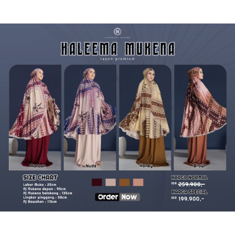 NADHEERA LUXURY || MUKENA HALEEMA BY NADHEERA LUXURY