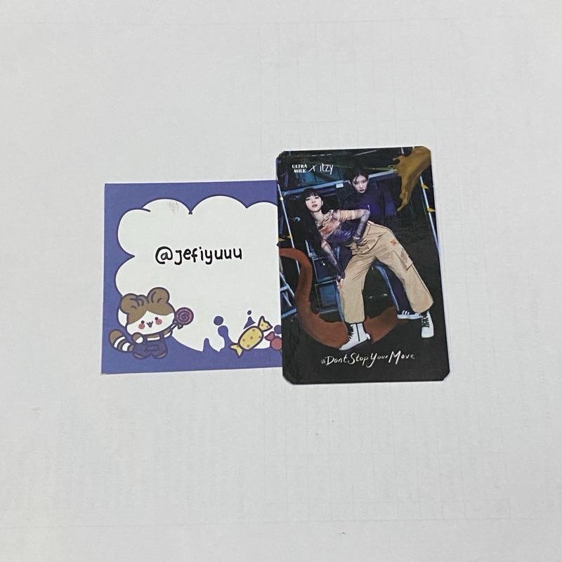 photocard pc ultra milk x itzy ryujin chaeryoung