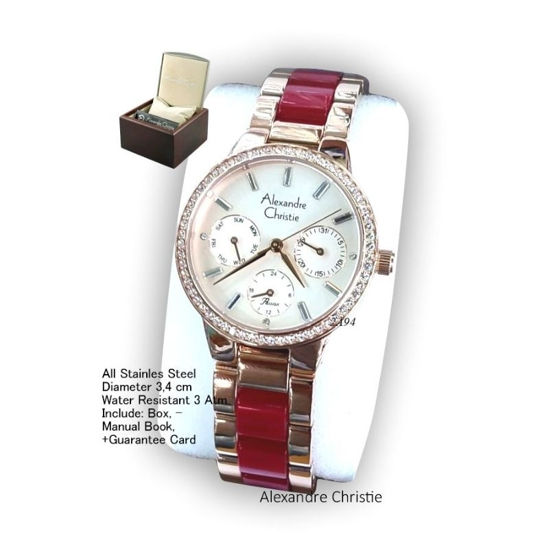 TERBARU JAM ALEXANDER CHRISTIE WANITA ORIGINAL FULL ROSEGOLD AC 2A46 2914 2A94 2993 2A32 2463 ALEXAN