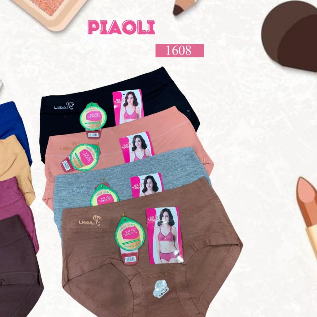[6-12 pcs] Piaoli 1608 / Cd Celana Dalam Wanita Dewasa Jumbo Lusinan Besar Merk Piaoli Original Prem