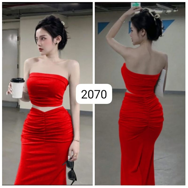 2070 Setelan Premium Bangkok import One Set Rok scuba