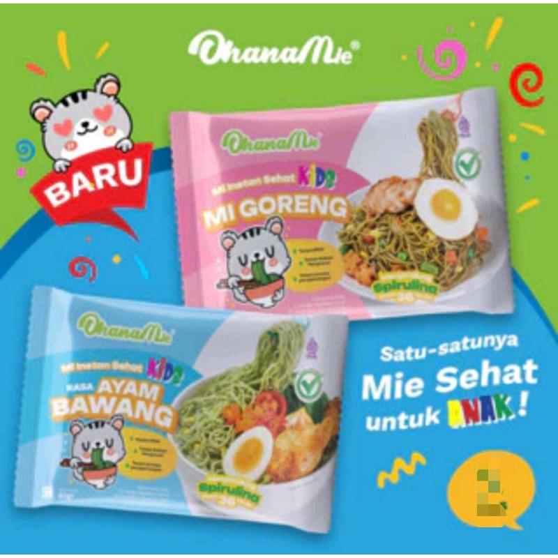 

Ohana Mie Instan Spirulina Untuk Anak Non MSG