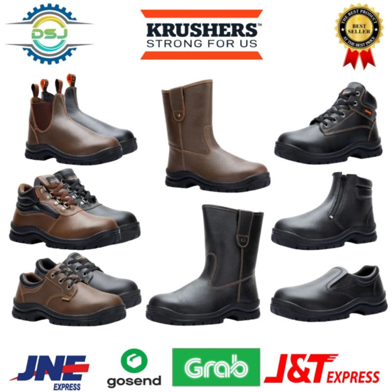 Sepatu Safety Krushers Original / Safety Shoes Krushers (UJUNG BESI)