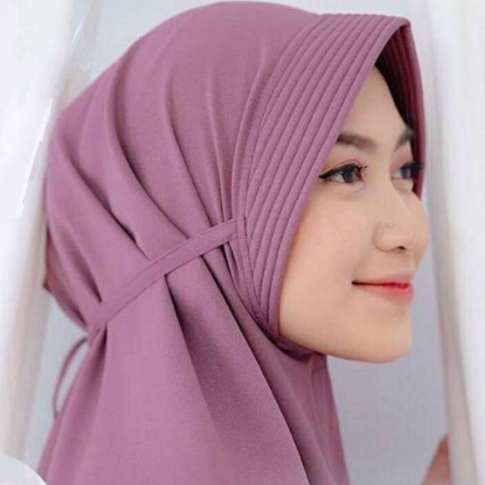 HOT HIJAB BERGO MARYAM PET DIAMOND STRETCH KERUDUNG MARYAM PET TALI