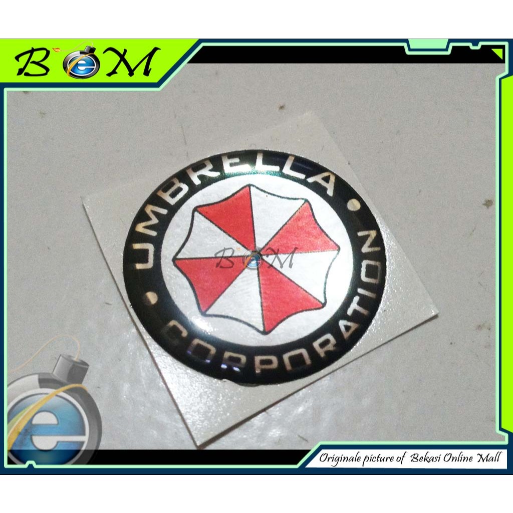 

Sticker stiker Logo timbul Umbrella Emblem Corporation Resident Evil