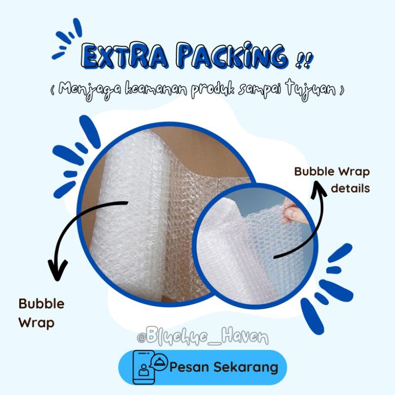

Extra Packing Bubble Wrap dan Kardus Tebal