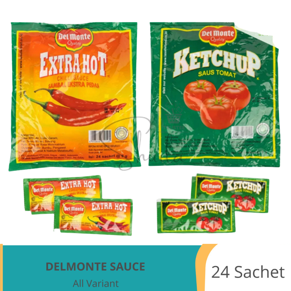 

Delmonte Saus Sambal Sachet Tomat & Extra Hot Isi 24 PCS