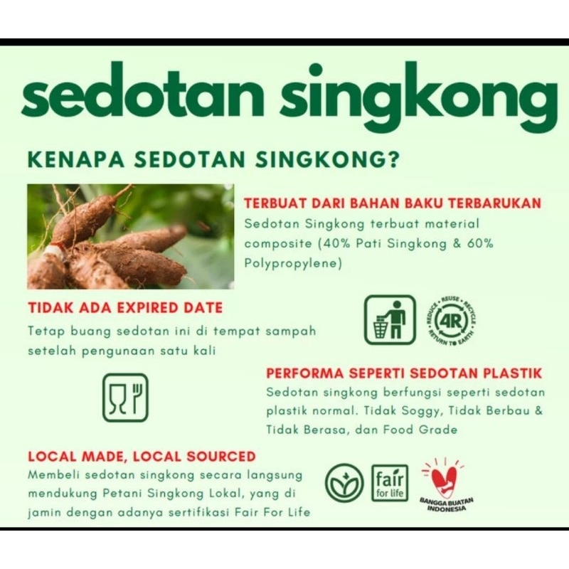 Cassava Straw/ Sedotan Singkong Bungkus Kertas/ Steril