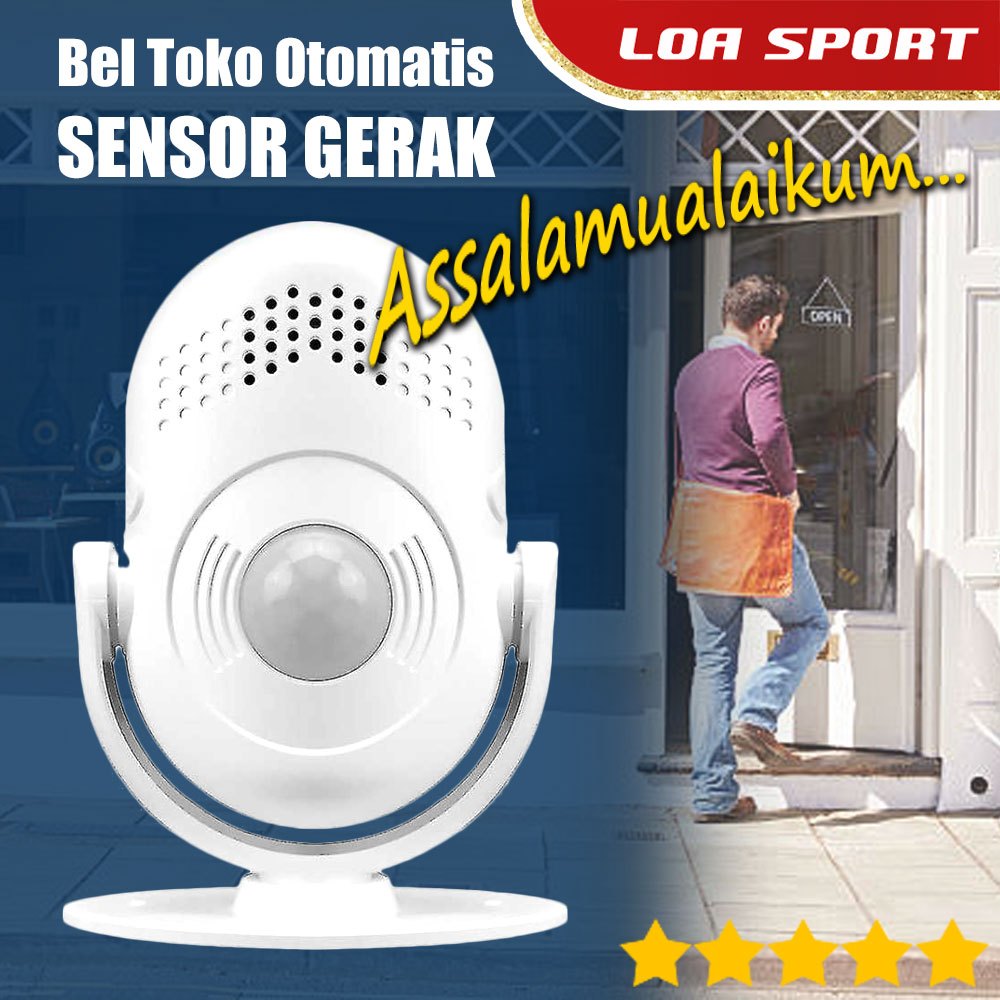 Bel Toko Otomatis Selamat Datang Ucapan Assalamualaikum Sensor Gerak