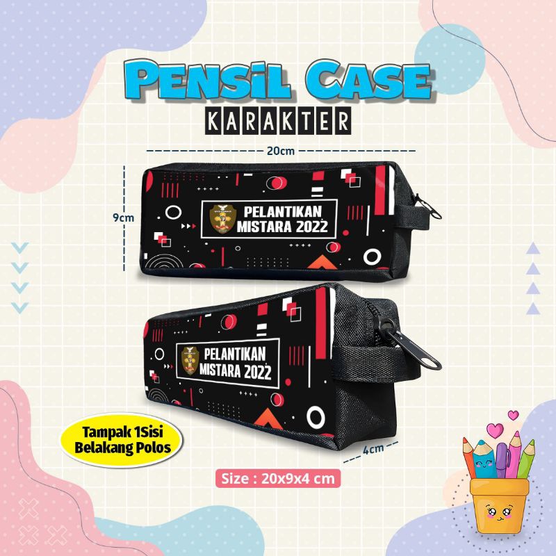 

Pensil Case CUSTOM GAMBAR DAN TULISAN Waterpoof kualitas premium