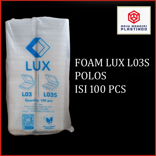 FOAM POLOS ISI 100 PCS | FOAM LUX L03S POLOS | STEROFOAM POLOS | CATERING FOAM | WADAH | STYROFOAM