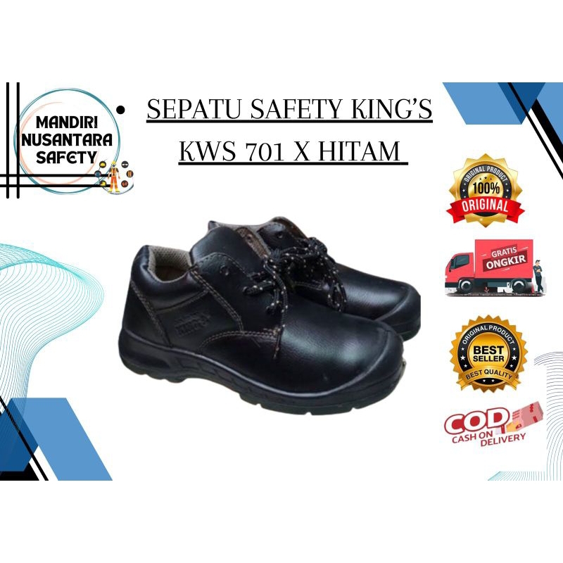 Sepatu Safety Shoes KING'S KWS 701 X Hitam Murah/ Sepatu Safety King 701 X / Safety King 701 X Murah