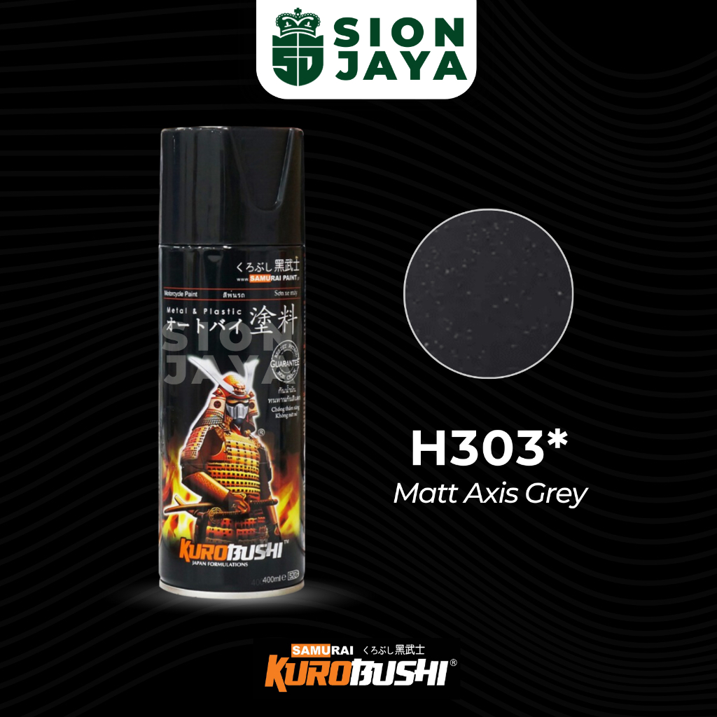 Pilox/Pylox/Cat Semprot Samurai paint Honda H303 Matt Axis Grey